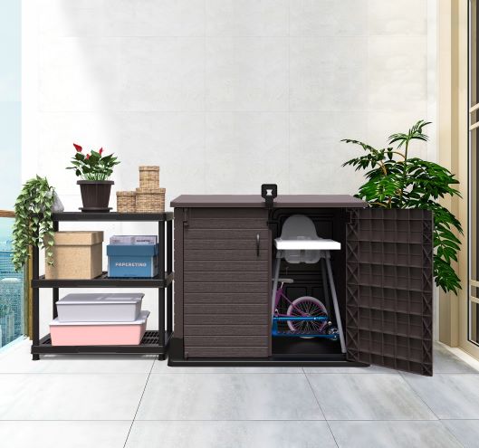 Duramax StoreAway Brown Horizontal Garden Shed - 850L (86621) This shed is a perfect solution for your storage needs.  