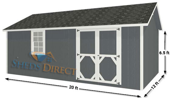 EZ-Fit Craftsman 12'W x 20'D Wood Storage Shed Kit (ez_craftsman1220)