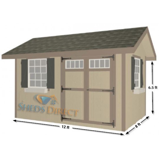 EZ-Fit Heritage 8x12 Wood Shed Kit (ez_heritage812)