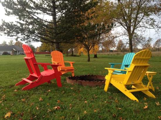 Green Country Decor 2-PACK Folding Adirondack Chairs - Red (ACF-RED) These chairs are perfect addition to your backyard. 