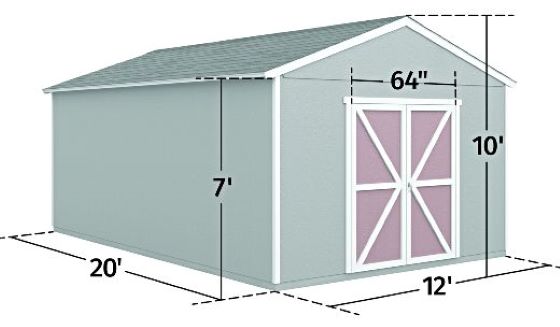 Handy Home 12x20 Astoria Wood Storage Shed Kit (19419-1)