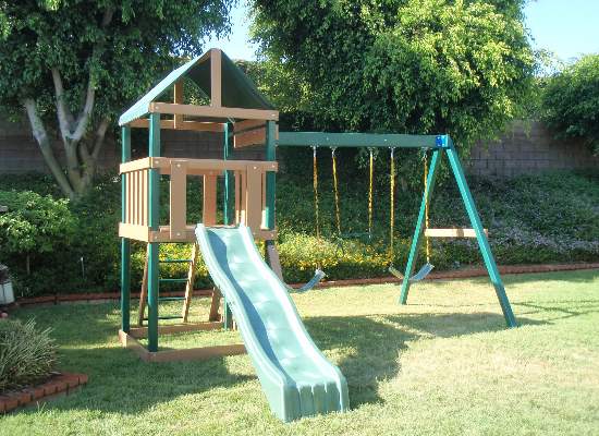 KidWise Safari Wood Swing Set Kit (KW-WG-SAFARI) This swing set will make your children stay more longer outside. 