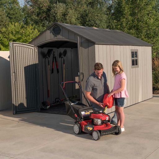 Lifetime 8x12.5 Rough Cut Backyard Storage Shed with Floor (60305) This shed is the best place where you can store your lawn and garden tools. 