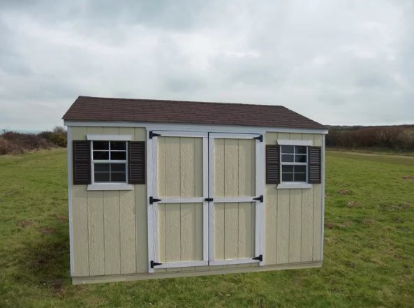 Little Cottage Co. Workshop 10x14 Wood Shed Kit (10x14 VWS-WPC) This will give you the storage space that you need for your tools. 