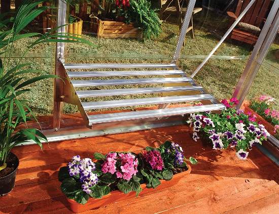 Palram 4-Pack Heavy-Duty Greenhouse Shelf Kit (HG2003) This shelf kit will help you organize your plants in your greenhouse shed. 