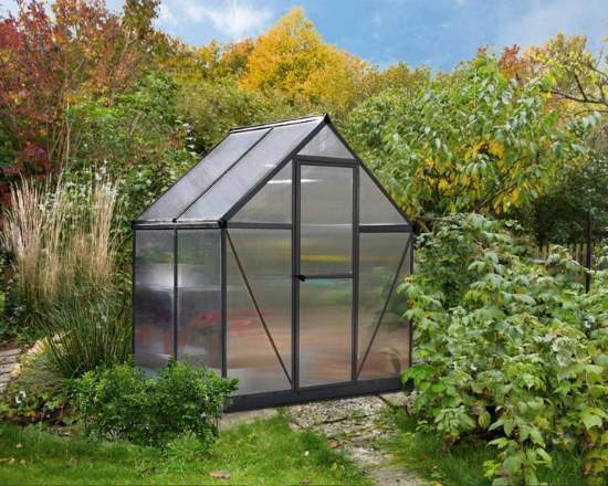 Palram 6x4 Mythos Greenhouse Kit - Gray (HG5005Y) Ideal storage protection to your plants and flowers. 