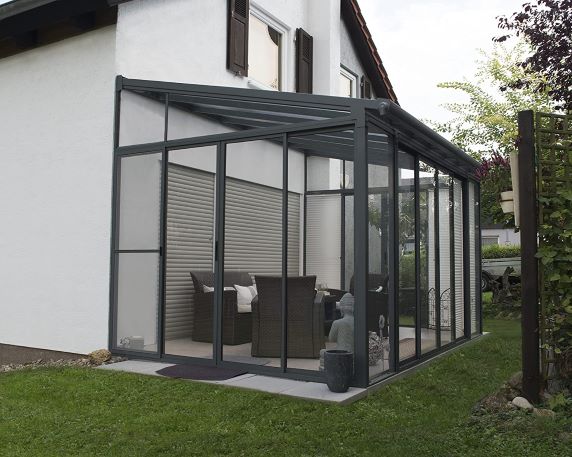 Palram - Canopia 10x14 SanRemo Patio Enclosure - Gray/Clear (HG9064) Having this enclosure patio on your home will give more space to spend time with your family. 