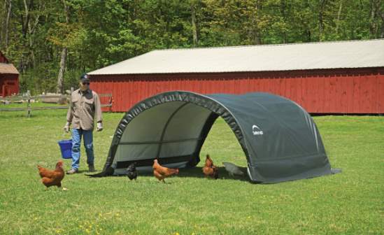 ShelterLogic Round 8x10x5 Small Livestock Shelter (51560) Protect your chickens from the harmful weather. 