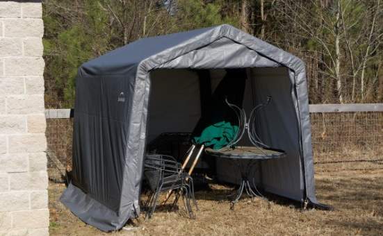 ShelterLogic ShelterCoat 11x12 Gray Garage Kit - Peak (72863) Protect your patio furniture from the sun rays by using this shelter kit. 