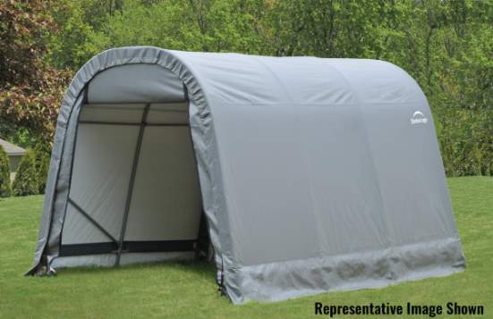 ShelterLogic ShelterCoat 8x16 Gray Garage Kit - Round (76823) Protect your belongings from the weather. 