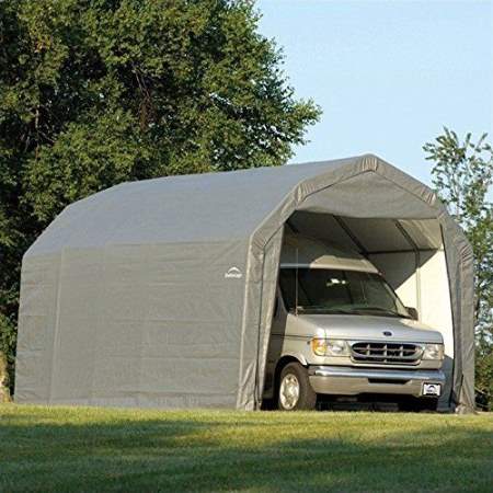  ShelterLogic ShelterCoat 12x24 Gray Fabric Barn Kit (97153) An ideal storage solution for your vehicle.. 