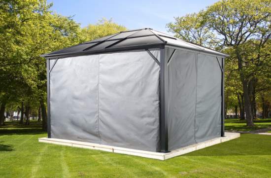 Sojag 10x10 Polyester Meridien Gazebo Curtains - Gray (135-9163742) This curtain is a perfect accessory to your sun shelter. 