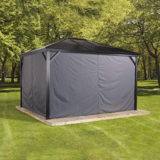 Sojag 10x14 Polyester Verona Gazebo Curtains - Gray (135-9163797) This curtain is a perfect accessory to your sun shelter. 