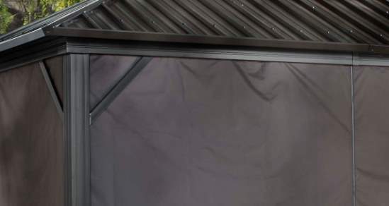 Sojag 10x10 Polyester Monaco, Messina, Mykonos, and Moreno Gazebo Curtains - Gray (135-9163803) This curtain is a perfect accessory to your sun shelter. 
