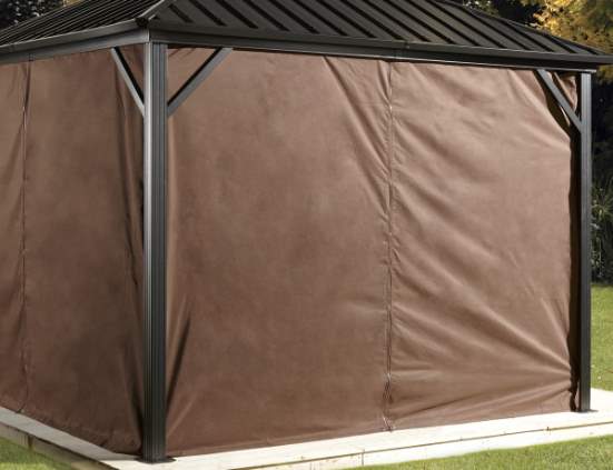 Sojag 8x8 Polyester Dakota Gazebo Curtains - Brown (135-9163865) This curtain is a perfect accessory to your sun shelter. 
