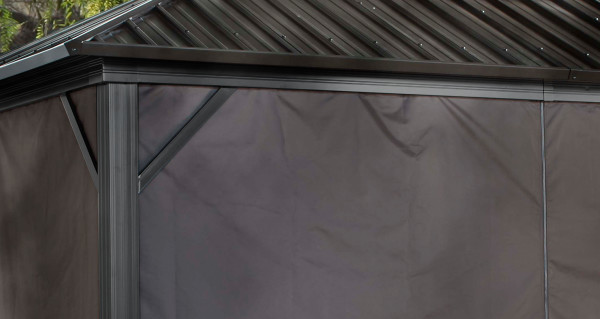 Sojag 12x12 Polyester Genova Gazebo Curtains - Brown (135-9163896) This curtain is a perfect accessory to your sun shelter. 
