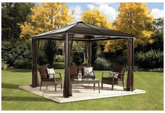 Sojag 10x12 Sumatra Promo Gazebo Kit - Brown (312-9153583) The perfect shade solution to your outdoor space. 