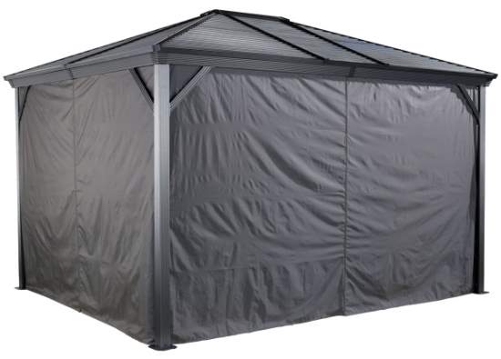 Sojag Ventura 10x14 Gazebo Curtains - Grey (135-9163858) These curtains will make your outdoor stay more private and safe. 