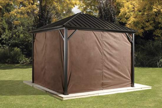 Sojag 10x10 Polyester Dakota Gazebo Curtains - Brown (135-9157369) This curtain is a perfect accessory to your sun shelter. 