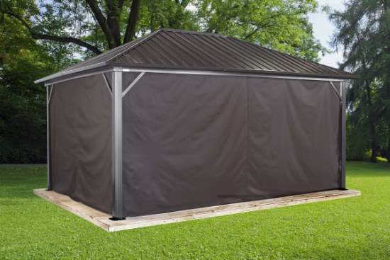 Sojag 12x16 Genova Gazebo Curtains - Brown (135-9160192) This curtain is a perfect accessory to your sun shelter. 