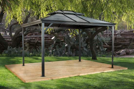 Sojag 10x12 Ventura Double Roofed Gazebo - Dark Grey (500-9165180) This gazebo kit will definitely protect you and your family from any weather elements. 