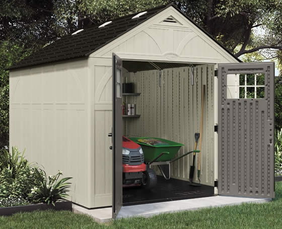 Suncast 8x10 Tremont Storage Shed w/ Floor (BMS8100) Store all of your garden tools inside this shed. 