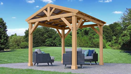 Yardistry Meridian 10x10 Backyard Pavilion Kit - Natural Cedar (YM11909COM) This pergola is the best place to relax after an all day work. 