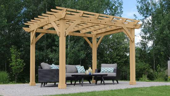 Yardistry Meridian 10x12 Pergola Kit (YM11921) This pergola is the best place to relax after an all day work. 