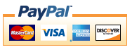 We Accept Visa, MC, Discover, AMEX and Paypal